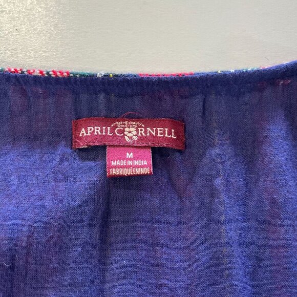 April Cornell Red Tartan Plaid Wool Blend School Girl Academia Midi Dress Size M - Picture 5 of 8